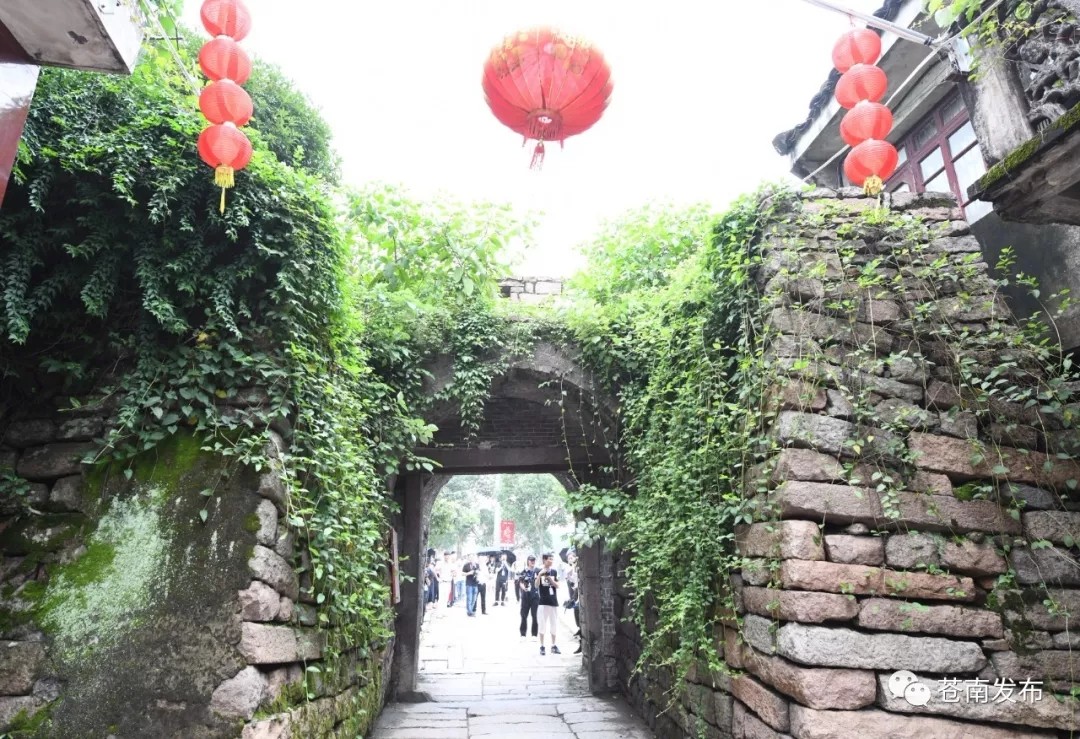 　一亭二阁三牌坊，四门五所六庵堂，七井八巷九顶桥，十字街口大仓桥。卫城的城池风貌，早有清末民谣代代相传至今。据史料记载，金乡卫城城墙南北九百八十步长，东西宽九百步，周长九里三十步，计一千四百二十丈，城墙外砌条石，内夯黏土与砾石，修水门四座，建城门四座，东迎旭门、南靖海门、西来爽门、北望京门，城外有完整的护城河水系环绕，河上架设有吊桥，一人一马依次通过。    　　作为目前仅遗存有的古城门，来到北门望京门，看着用石头堆砌起来的岁月遗迹，你便可清晰感受到历史的厚重，翠绿的植被覆盖其上，你又可以感受到蓬勃的生机。静静沉睡着的古城门仿佛在诉说着曾经的恢弘和磅礴，博得大家许久的驻足和注目。来源：苍南发布