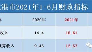 龙港2021上半年财政收入情况